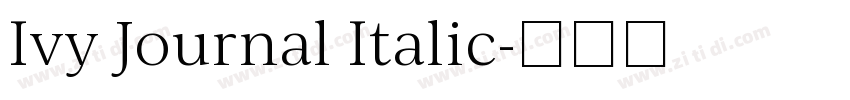 Ivy Journal Italic字体转换